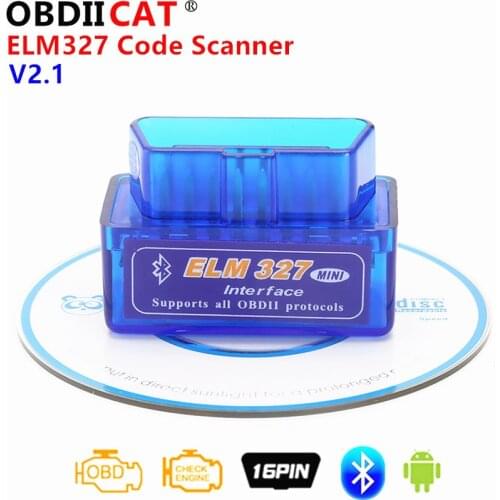 DHL Free 100pcs Elm327 Obd2 Scanner V2.1 OBD Car Diagnostic Tool Code Reader For Android Windows Symbian English