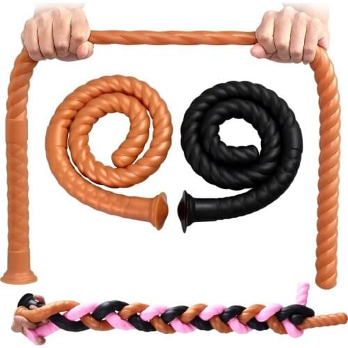 Long Soft Anal Dildo Butt Plug Prostate Massage Liquid Silicone Threaded Anal Plug Male And Female Masturbation Adult SexProduct