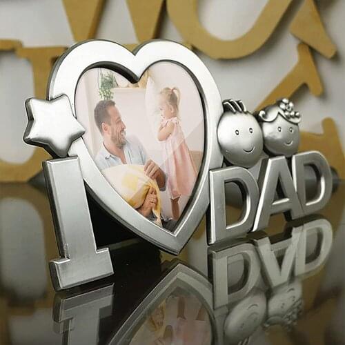 European Retro Family Photo Frame Home Decoration Creative Alloy Crafts 2021 Holiday Gift Silver Souvenir Fathers Day Gifts