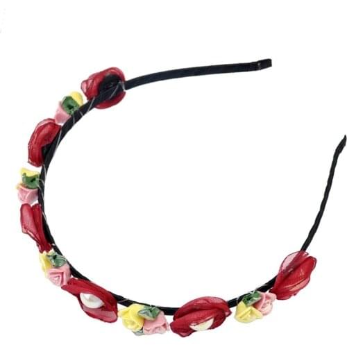 Flowers Shape Hairbands Hairpin For Women Girls Bride Hairwear Colorful Gorgeous Peal Flower Ordinary Hair Decoration Jewelry