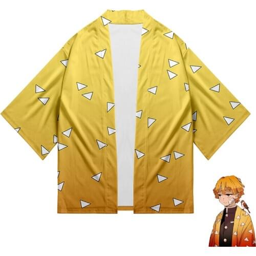 Kimonos Japanese Woman Kimono Anime Demon Slayer Same Kimono Cosplay Cardigan Couple Kimono Yukata Summer Fall Orient Kimonos