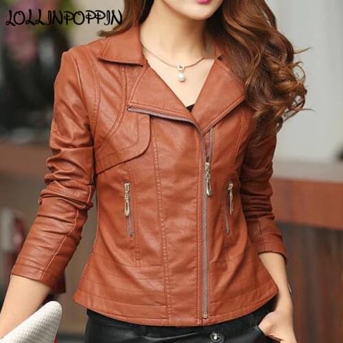 LOLLINPOPPIN Women's Leather Jackets