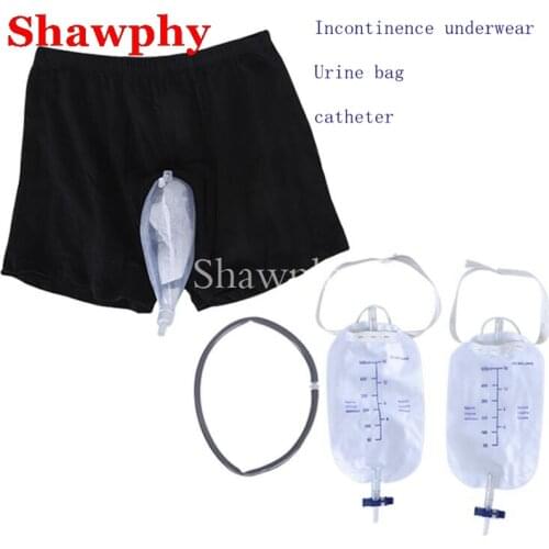 Incontinence Urinal Bag Reusable Male Urinal Leg Bag Silicone Urine Funnel Pee Holder Collector with Catheter Medical Leg Bag