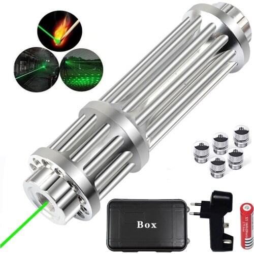 Hunting G017/R017 High Power Green Red Laser Pointer Pen 532nm Flashlight Continuous Line 5000 Meters Charger+Battery+Laser Head