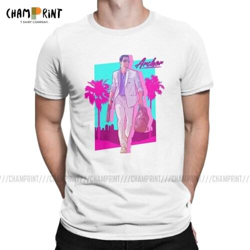 Miami Vice Vaporwave 80s Retro Movie T Shirts Men Cotton Casual T-Shirts Crew Neck Tee Shirt Short Sleeve Clothing Gift Idea