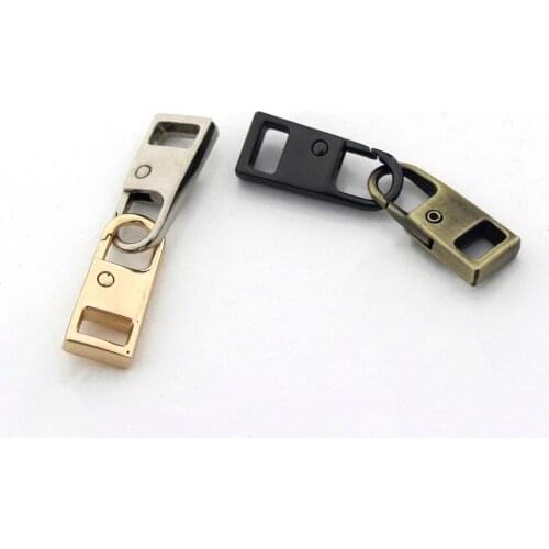 2pcs Metal Zipper Repair Kits Slider Puller Instant Zipper Replacement For Broken Buckle Travel Bag Suitcase Garment Zipper Head