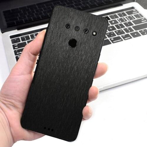 Metal Brushed Phone Sticker Drawing Phone Back Paste Film For LG G8S ThinQ Q70 V50 V40 V35 V30 G7 Plus G6 Q Stylus Plus Sticker