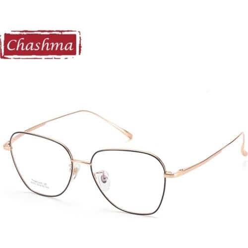 Pure Titanium Eye Glasses Large Circle Women Luxury Top Quality Light Frames Myopia Glasses Frame Light Eyeglasses for Female