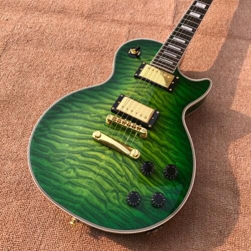 OEM 6-string electric guitar, rosewood fingerboard, burst color quilte maple Flame Maple top, free shipping