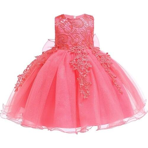 Summer Baptism 1st Birthdays Dress For Newborn Dresses Infantil Christening Clothes Big Bow Baptism Princess Tutu Dress 0 3 24M