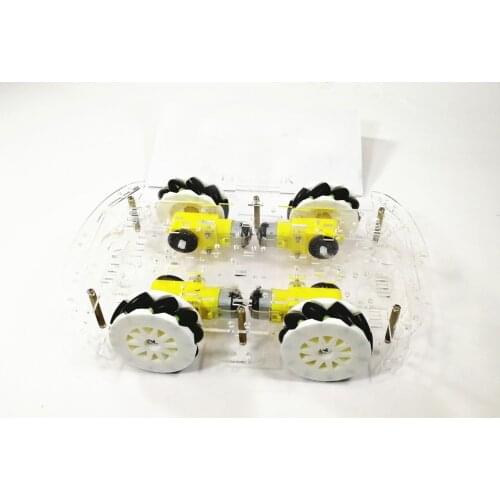 4wd Mecanum Wheel Smart Car Chassis With TT Motor For Arduino Acrylic Plate DIY Intelligent Robot Car Model RC Toy Remote