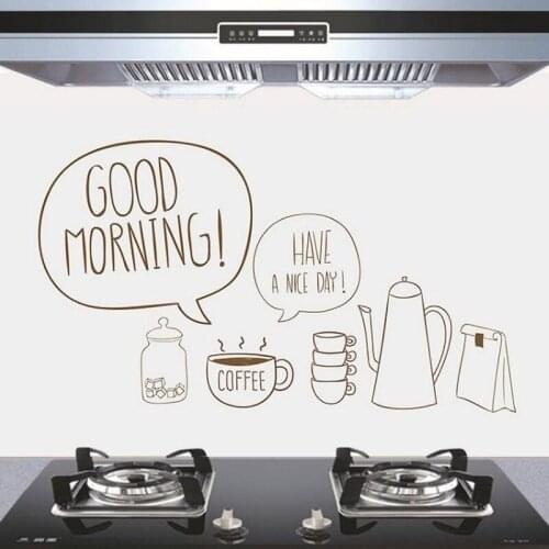 60*90cm Transparent Cartoon Kitchen Stove Oil Proof Stickers High Temperature Household Fume Sticker Waterproof Wall Stickers