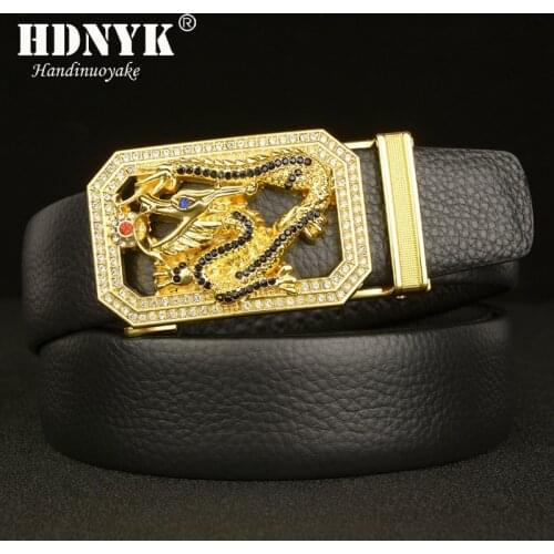 Factory Direct Famous Dragon Designer Buckle Belt High Quality Cowskin Belt for Men Quality Assurance Many Style For Reference
