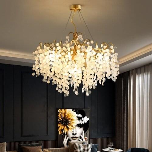 Nordic Luxury LED Chandeliers Home Bedroom Decoration Crystal Glass Hanging Lamp Dining Living Room Art Indoor Lighting Fixtures