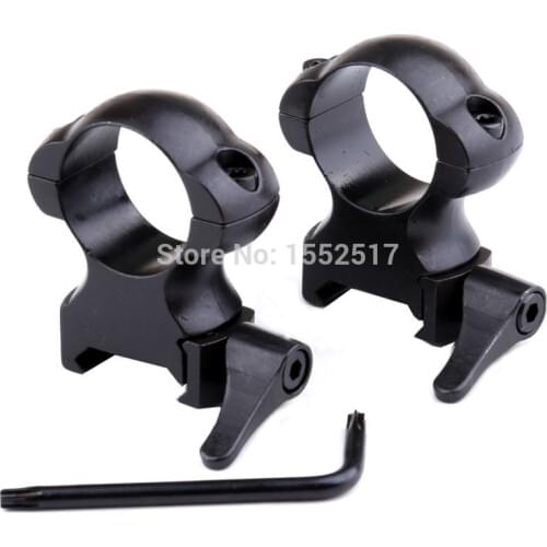 Rifle Steel Weaver Mount 1 Inch High Matte Lever Lok Top Mount Rings