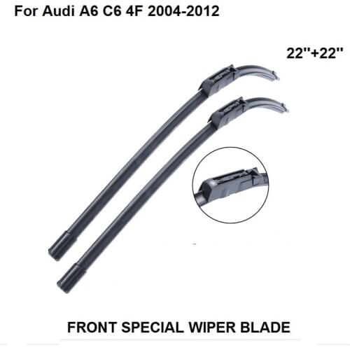 Windscreen Wiper For Audi A6 C6 4F 2004-2012 22''+22'' Wipers Blade Accessories Auto Windshield Prices New