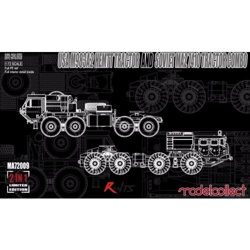 RealTS ModelCollect 1/72 MA72009 US M983A2 HEMTT Tractor & Soviet MAZ-7410 Tractor