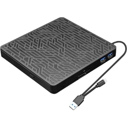 External DVD Drive USB 3.0 TYPE-C Portable Hub Burner CD/Dvd Drive for Mac Windows Linux Laptop