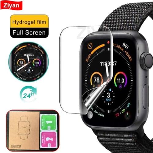 ZiYan Clear Full Protective Film For iWatch 4 5 6 SE 40MM 44MM Soft Screen Protector For Apple Watch 3 2 1 38MM 42MM Not Glass