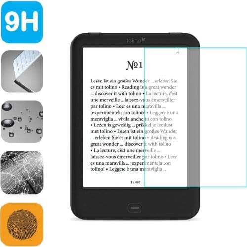9H Tempered Glass LCD Shield Film 6 inch Screen Protector for Tolino Shine 2 Shine2