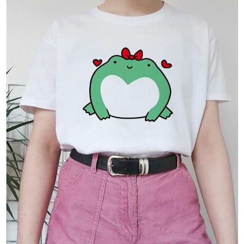 Women Animal Short Sleeve Korean Style Casual 90s Trend Cute Cartoon Print Summer Tee Clothes Tshirt Female Tops Graphic T-shirt