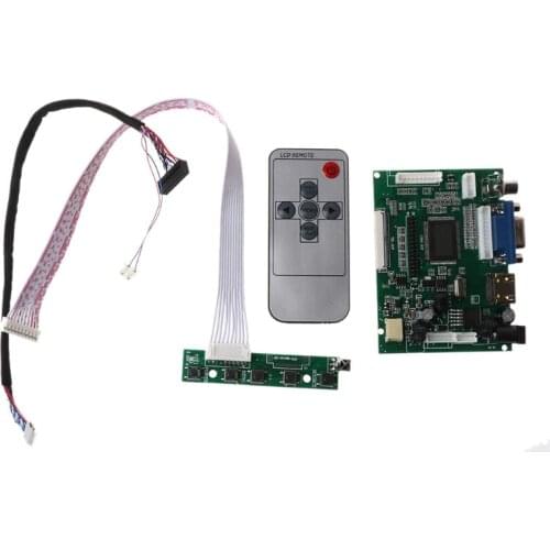 1Set 10.1" 2AV+VGA LCD Driver Controller Board HDMI-compatible Kit 1024x600 Panel Module