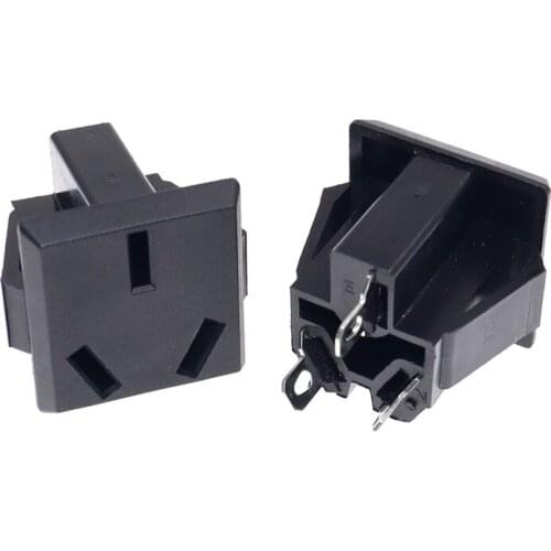 10PCS AU 3PIN AC Power Outlet Socket Industrial Power Connector Australia China Power Supply Output Chassis Female Adapter