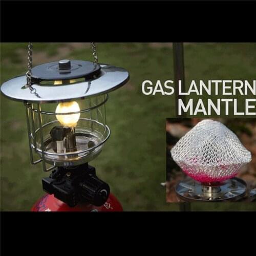 10pcs Gas Lamp Mantles Outdoor Camping Hanging 10cm Propane Gas Lantern with Gas Lamp Mantles Cover Safe Outdoor Tools 6
