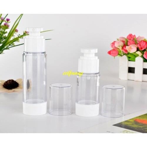100pcs/lot Fast shipping 30ML 50ml Transparent Refillable Plastic Perfume Bottle Empty Airless Pump Vacuum Containers