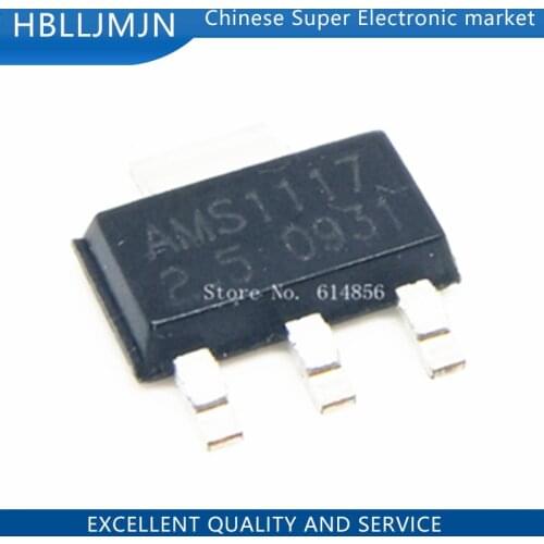 100pcs AMS1117-2.5V AMS1117 1117 2.5V 1A SOT-223