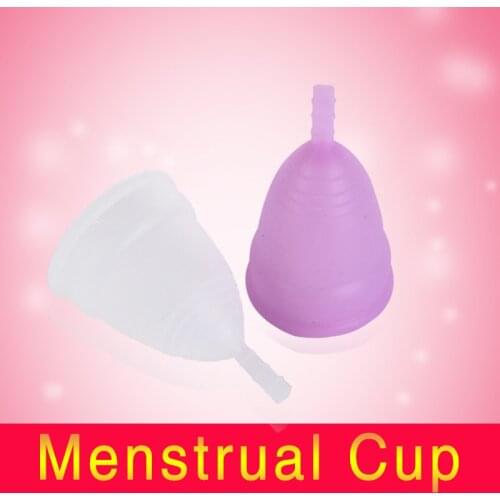 2pcs(S+L) Silicon cup copa lady menstrual cup feminine hygiene vagina care copa menstrual de silicona medica menstruation cup