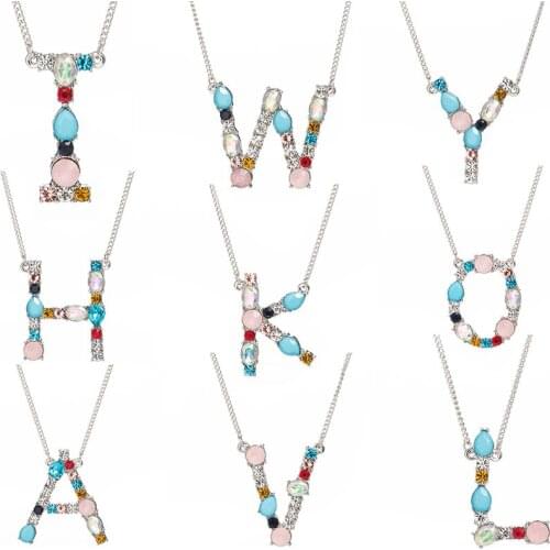 2019 Fashion Jewelry DIY Pendant CZ Necklace Personalized Letter Necklace Name Jewelry For Women Accessories Girlfriend Gift