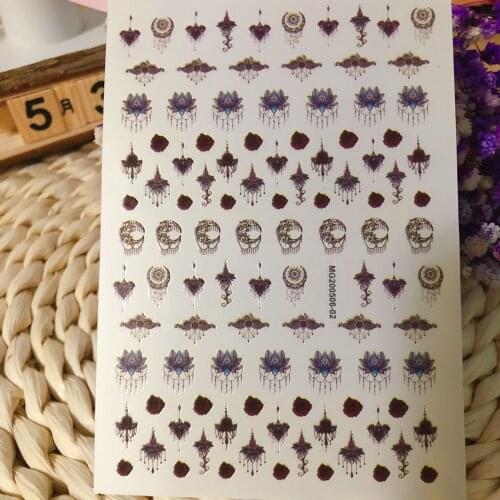 3D Nail Art Sticker Small Floral Design DIY Skills Nail Art Decoration Packaging Self-adhesive Transfer Decal Slider