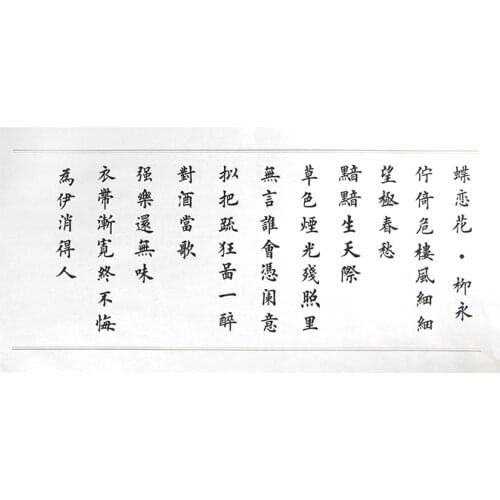 40sheets Medium Regular Script Copybooks Chinese Calligraphy Xuan Paper Poem Copybook Chinese Calligraphie Copybook for Beginner