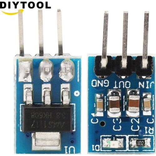 5PCS 5V To 3.3V DC-DC Step Down Power Supply Buck Module AMS1117 800MA Automatic Adjustable Boost Board Start Limit Voltage