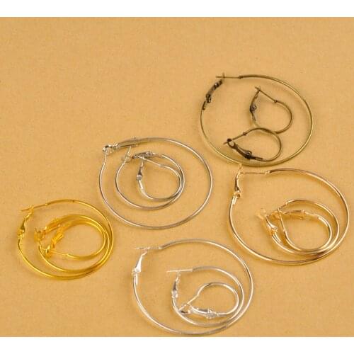 500pcs Mixed Size and Colors Earring Hooks Wire Settings Base Earrings Hoops For Jewelry Making Finding Supplies