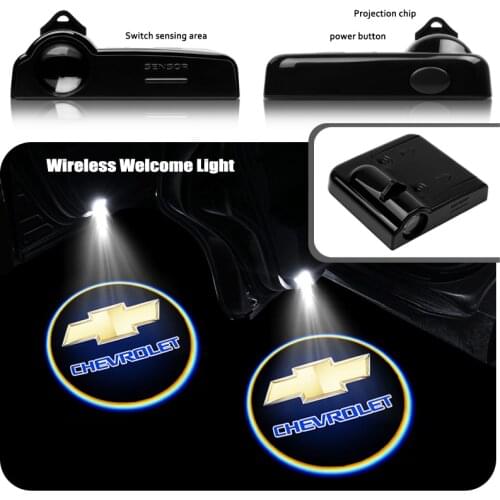 2pcs Car Led Door Welcome Light Logo Projector Laser Lamp For Chevrolet Cruze Lacetti Niva Aveo T250 Cobalt Captiva Trax Malibu