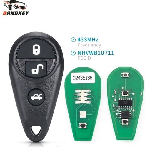 Dandkey Remote Car Key For Subaru Forester Impreza Legacy Outback Tribeca Impreza WRX 1999-2009 NHVWB1U711 433MHZ fsk 3+1 Button