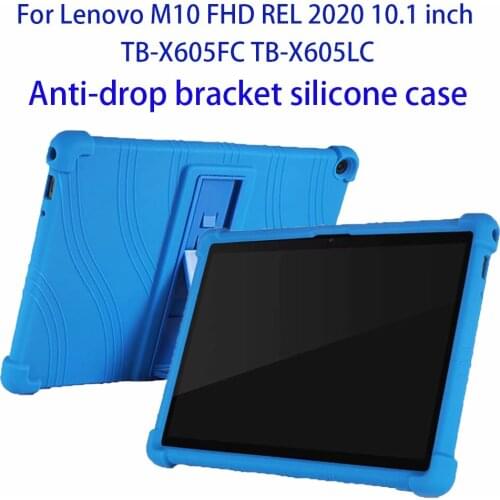 Tablet Case For Lenovo M10 FHD REL 2020 TB-X605FC TB-X605LC 10.1" Kids Silicone stand Tablets Cover For Lenovo M10 FHD REL Funda