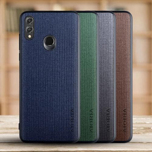 Phone case for Huawei Honor 8C Cross pattern Fabric Texture funda coque capa Classical style cover for Huawei Honor 8C case
