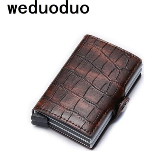 New credit card holder PU leather card id holders men and women Anti RFID protection card holder Multi-function card wallet