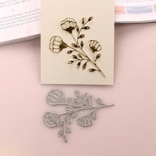 DUOFEN METAL CUTTING DIES tree branches leaves L stencil DIY Scrapbook Paper Album 2020 new