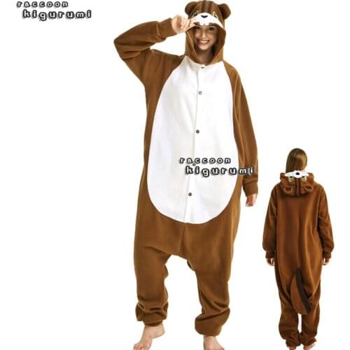 Animal Squirrel Fleece Woman Onesie Kids Unicorn Winter Halloween Cartoon Unisex Cosplay Pajama Raccoon Kigurumi Adult