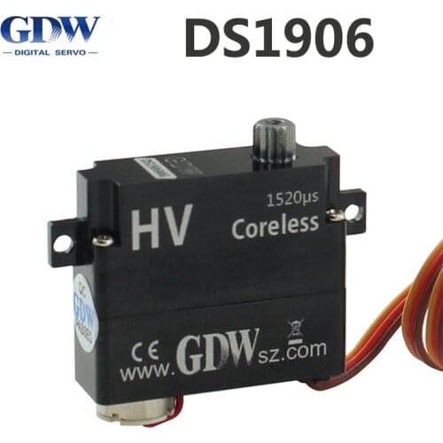 GDW DS1906-A DS1906-B 2.2kg 8.4V 0.1sec Glider DLG F3K High Speed All Metal Digital Mini Steering Gear 8g Replaces KST X08
