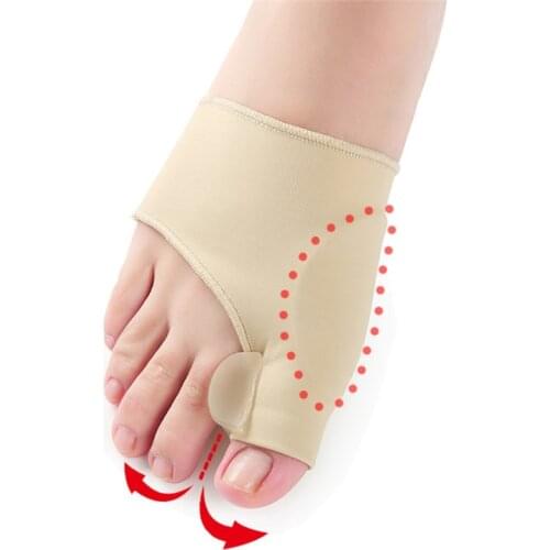 1 Pair Gel Hallux Valgus Correction Sleeve Feet Care Big Toe Bone Silicone Foot Thumb Orthopedic Brace Relieve Foot Thumb Pain