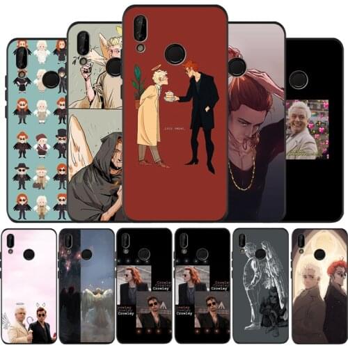 Good Omen wallpaper Soft Silicone black Phone Case For Huawei P9 P10 P20 P30 P40 lite P20 P30 P40 pro Y9 Y6 P smart 2019