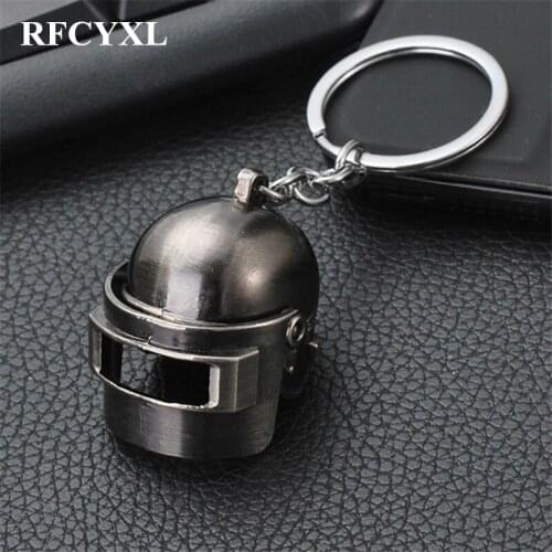 Classic 3D simulation model of Helmet Cool Keychains Rings Metal Holder key chain Keyring For Man Women Valentines Day Gift