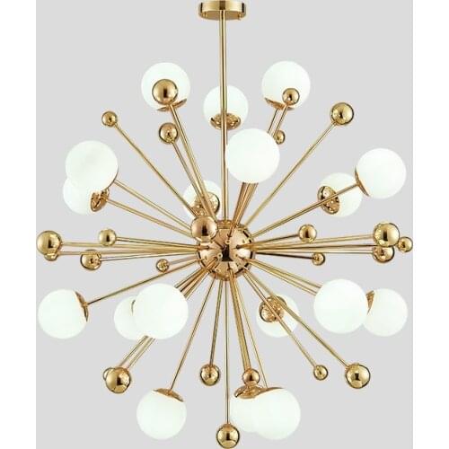 Post-modern Nordic Creative Dandelion Glass Ball Iron Led G9 Pendant Light For Dining Room Living Room Bar Shop Dia 60cm 1410