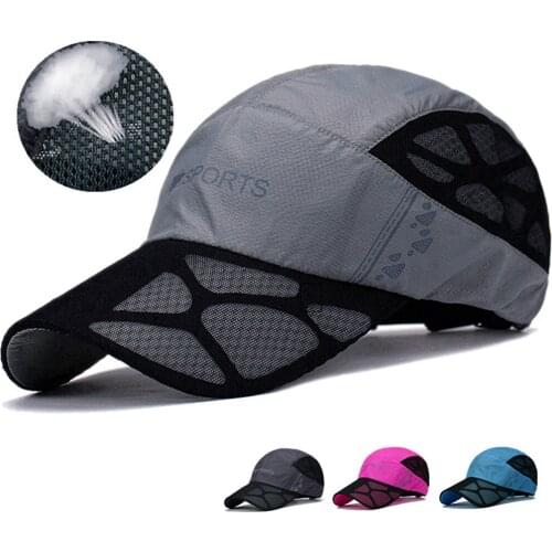 Summer Outdoor Sport Baseball Cap Thin Breathable Quick Drying Hat Unisex Waterproof Cap Foldable Cycling hat Sun Protection