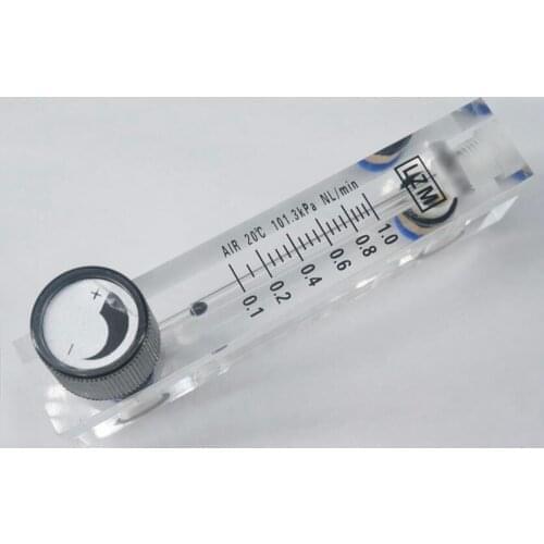 0.1LPM To 35LPM LZM-6T Air Nitrogen Flowmeter Rotameter With Valve Fit 6/8/10/12mm Tube
